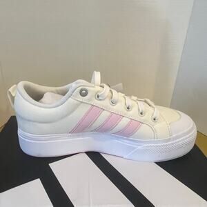 Sold Adidas women’s Bravada 2.0 Platform pink and white size 8